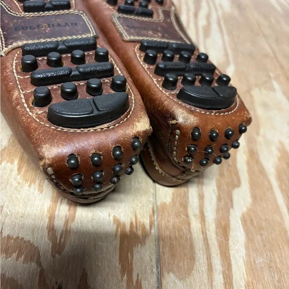 Cole Haan Gunnison Driving Shoes Men's 8D Brown Leather Moccasin Loafers - Picture 8 of 11